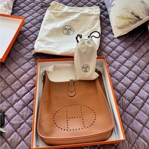 Hermes Tan Crossbody Bag